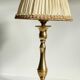 Solid brass lamp and antique lampshade