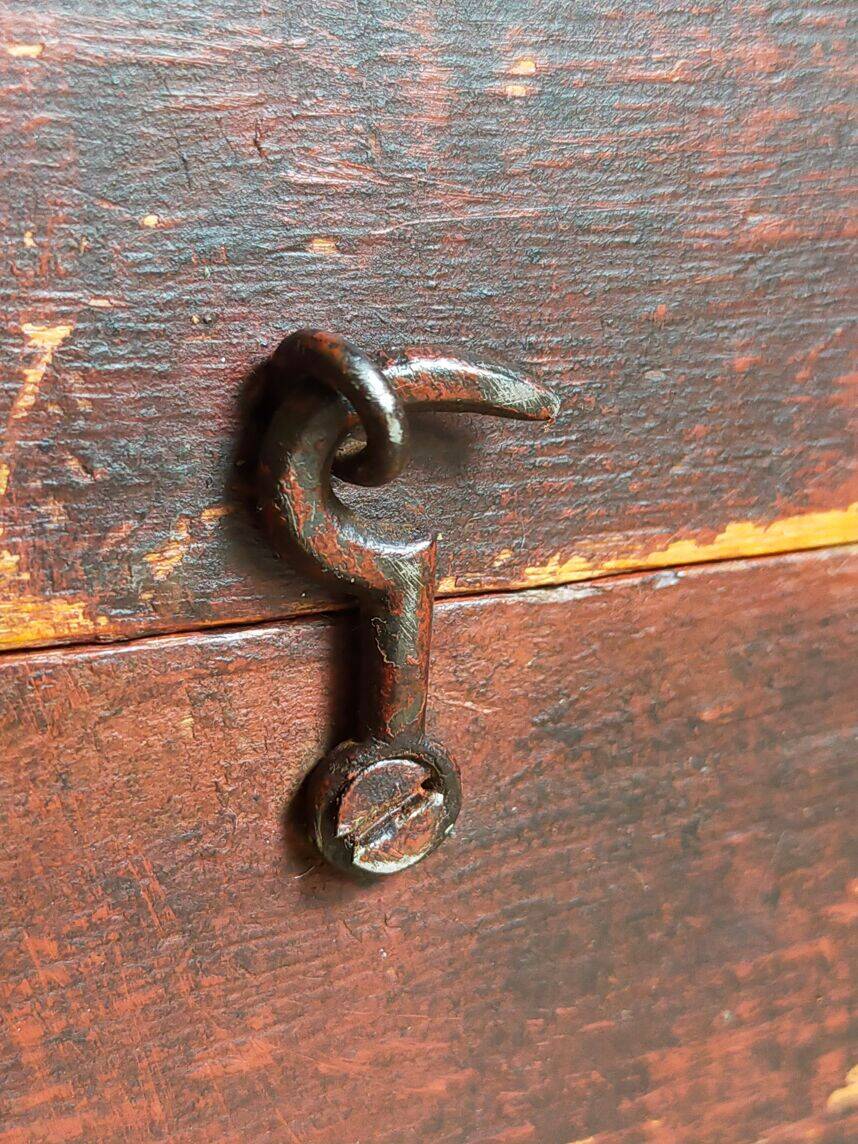 Painted wooden chest