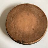 Plat XL centre de table en terre cuite vernissée céramique 1950