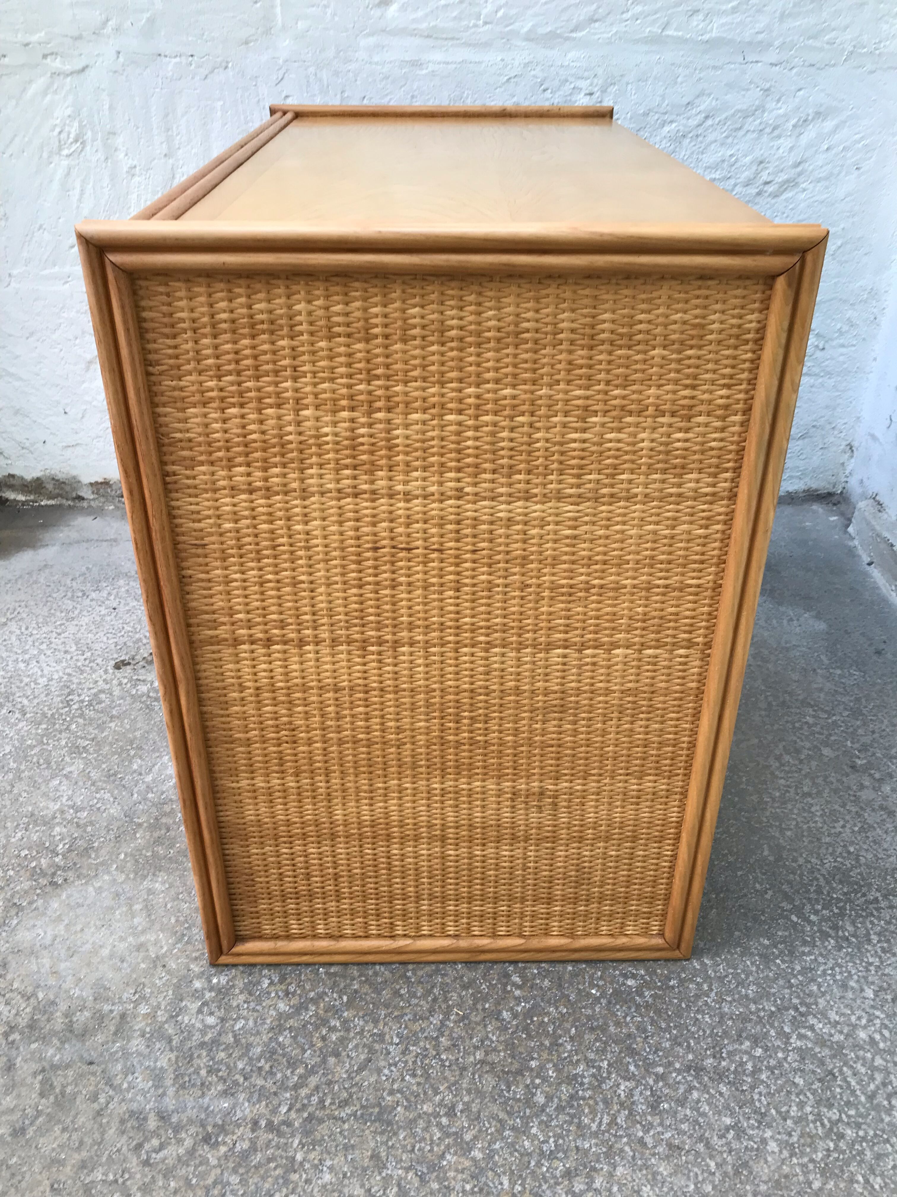 Rattan chest of drawers