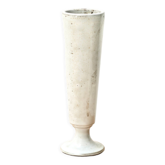 Vase calice blanc de François Lanusé, années 80