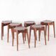 Set of 6 Japanese stools