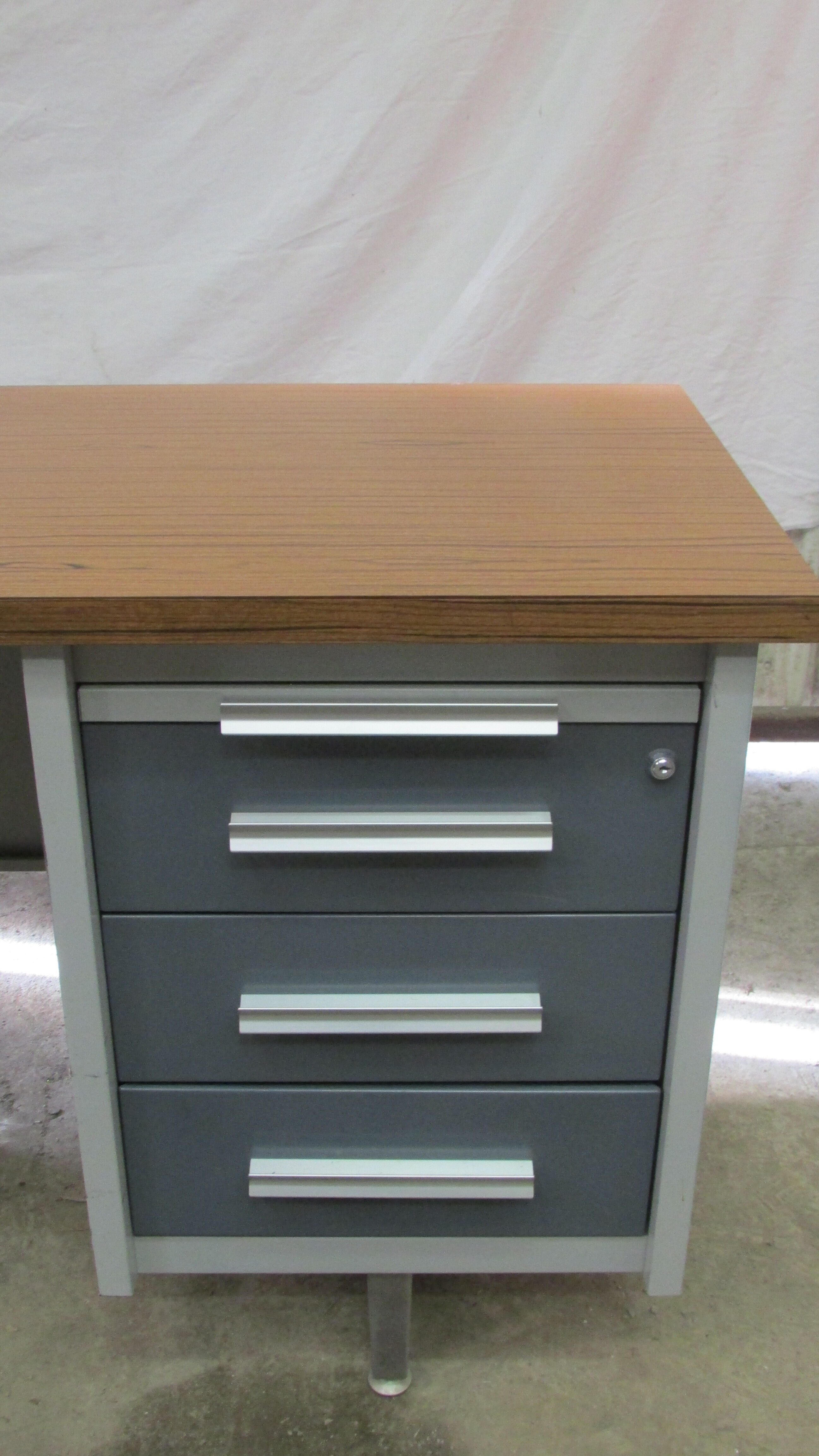 Industrial metal desk