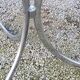 Designer table from the 70s, smoked glass top, chrome base