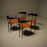 Set of 4 Post Modern Dining Chairs by Tetide Italy 1980s