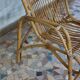 Fauteuil rotin vintage 1960