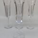 5 crystal champagne flutes from Baccarat, Malmaison model.