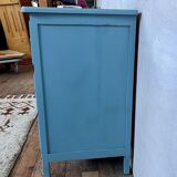 commode vintage bleu