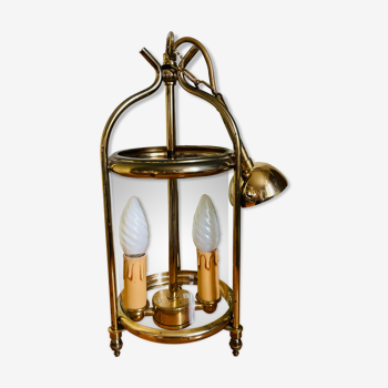 Lantern chandelier in gilded brass style Louis XVI