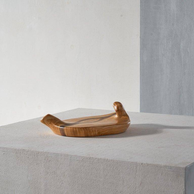 Grandjean-Jourdan 'Faux Bois' ceramic table centrepiece Vallauris 1960s