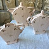 Art deco coffee service in rosé earthenware