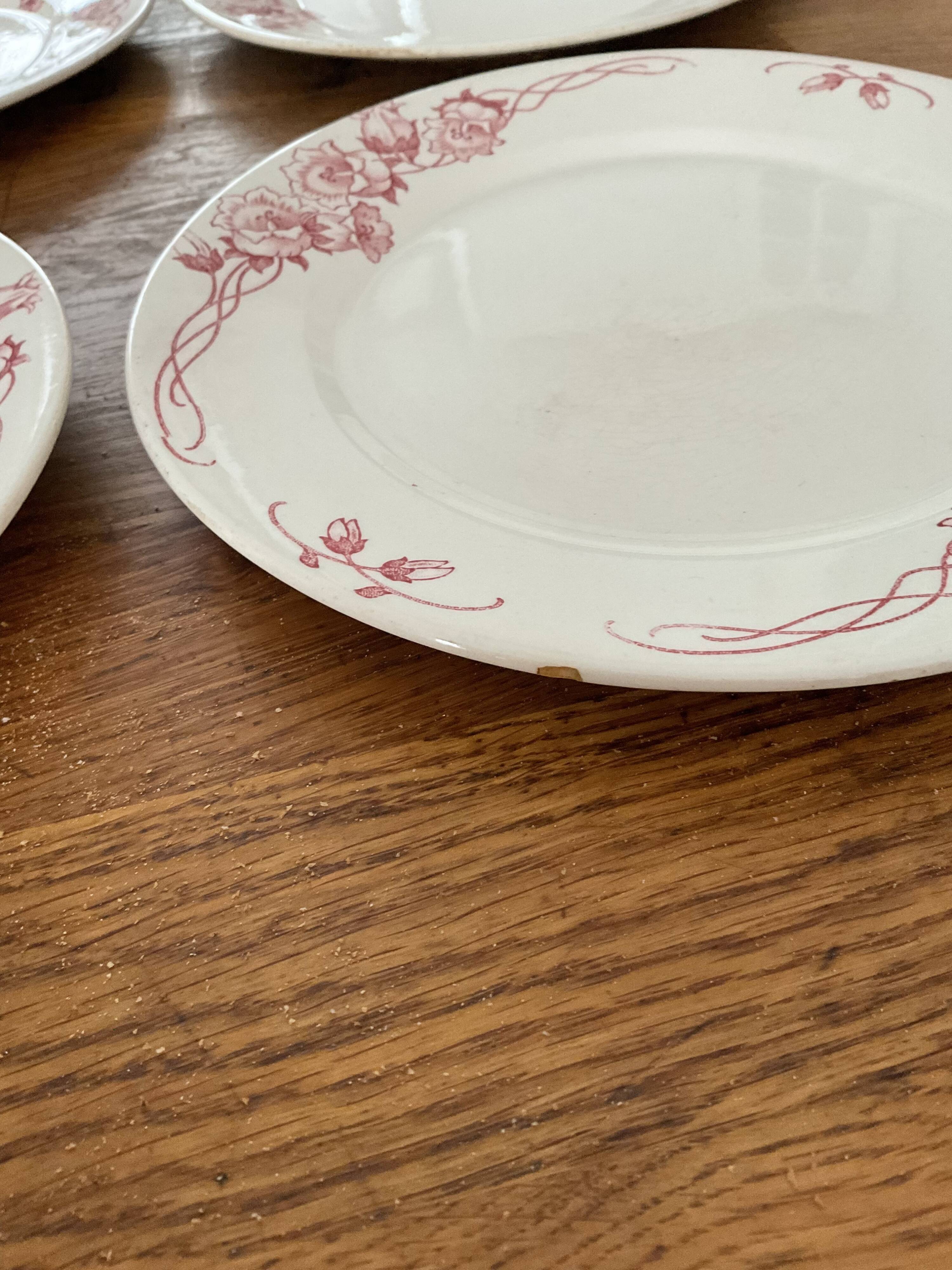 6 flat plates for dessert.sarreguemines.model Palermo