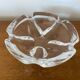 Pair of antique crystal ashtrays from Arques, France