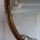 Miroir ovale doré vintage
