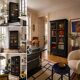 Armoire parisienne noire vitrée rénovée