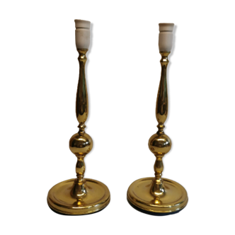 Two table lamps, in metal with brass alloy by Svend Mejlstrøm at MS