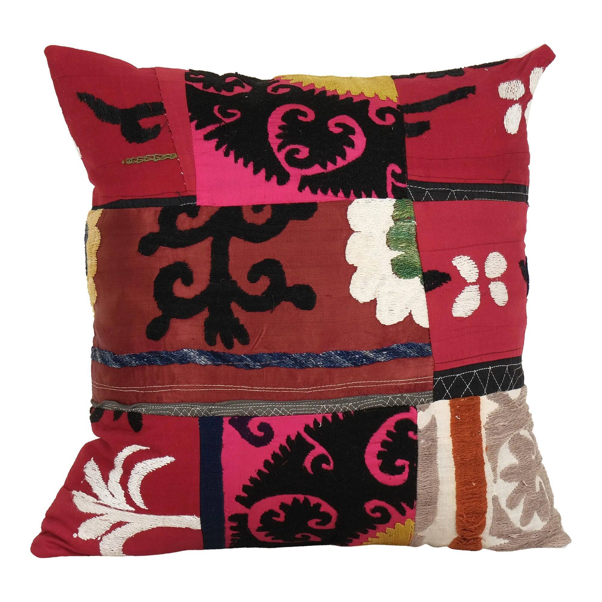 Vintage embroidered cushion cover 43x46 cm