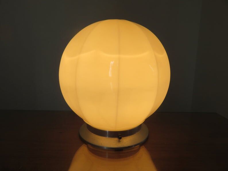 Art deco ceiling light, cream glass 30 40s