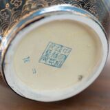 Antique Japanese porcelain vases, Meiji period, 19th century, oriental porcelain art, in