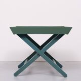 Turquoise Owl cross legs Serving table 1950s