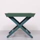 Turquoise Owl cross legs Serving table 1950s