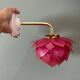 Vintage pink mother-of-pearl angled wall lamp