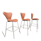 Fritz Hansen Series 7 Bar Stools Arne Jacobsen