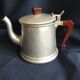 Aluminum coffee maker (3/4l) and handles in red bakelite circa 1950