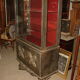 Silverware cabinet - 1940s bar in original black oak with white ceruse finish