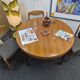 Vintage Scandinavian table with double butterfly extension.