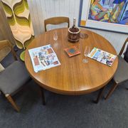 Table scandinave vintage double rallonge papillon
