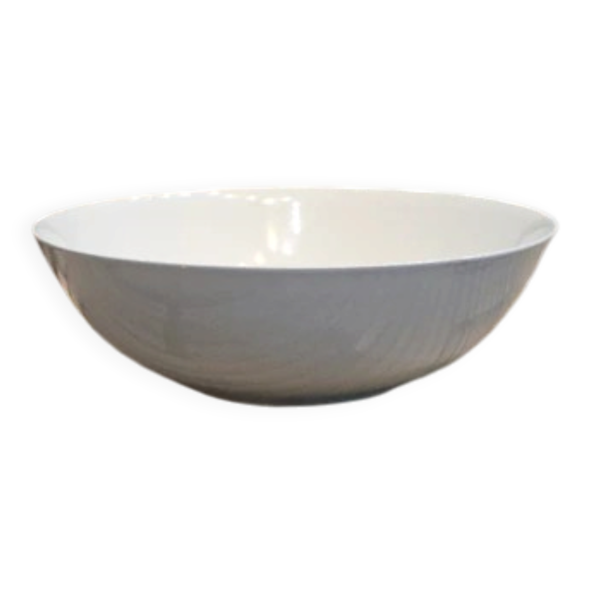 Saladier vintage bicolore bleu ciel et blanc Petrus Regout Maastricht 1890