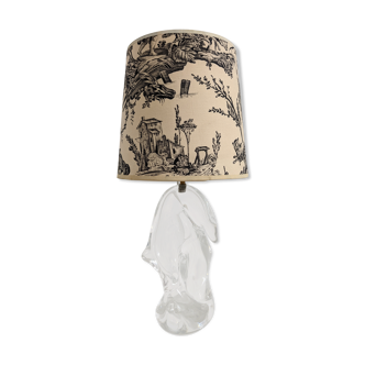 Crystal lamp signed Schneider