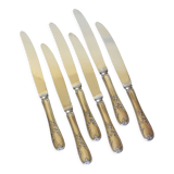 6 vintage knives in English silver metal hallmarked 2106273