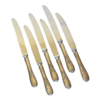 6 vintage knives in English silver metal hallmarked 2106273