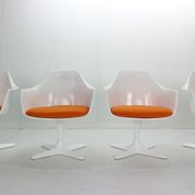 Maurice Burke set of 4 armchairs model No. 116 for Arkana, Space Age 1960's
