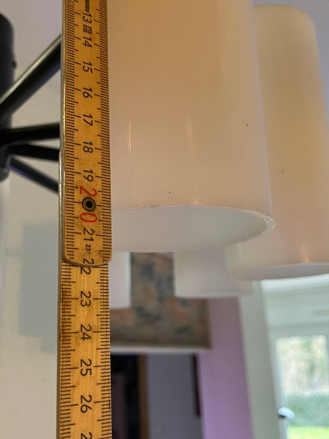 Vintage 9-light pendant light in Perspex