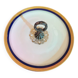 Porcelain and silver metal server