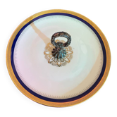 Serviteur en porcelaine et métal argenté