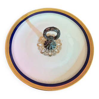 Porcelain and silver metal server