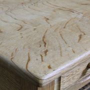Vintage 1960s Danish oak coffee table, brutalist mid-century, style of Kjærnulf
