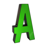 Lettre A verte