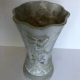 Ancient enamelled cast iron vase