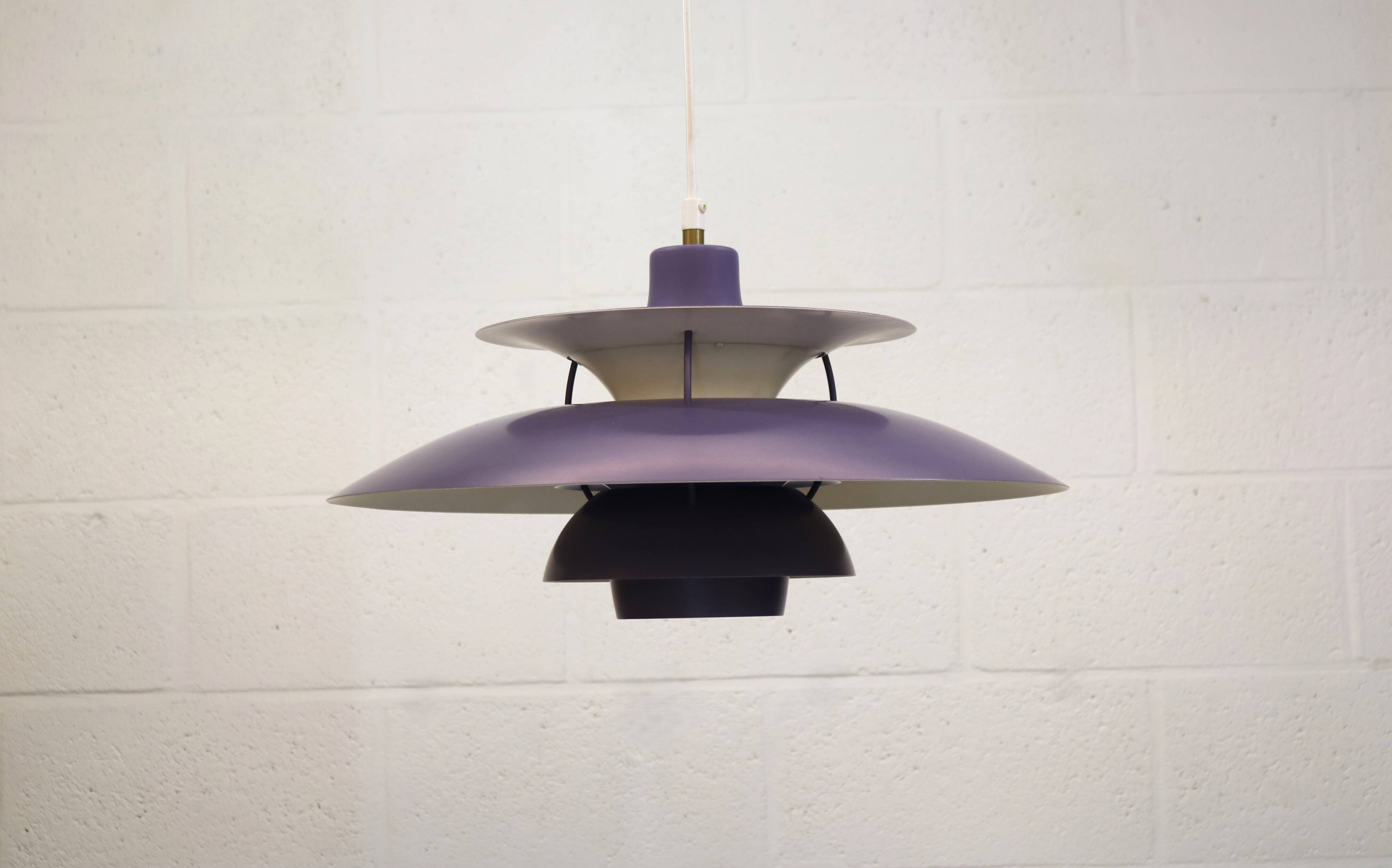 Vintage Louis Poulsen PH5 Pendant Lamp – Original Purple Edition