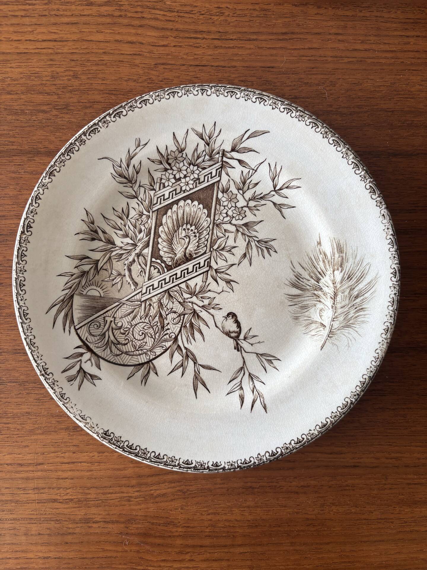 6 dessert plates iron earth sepia Grand Dépôt Earthenware