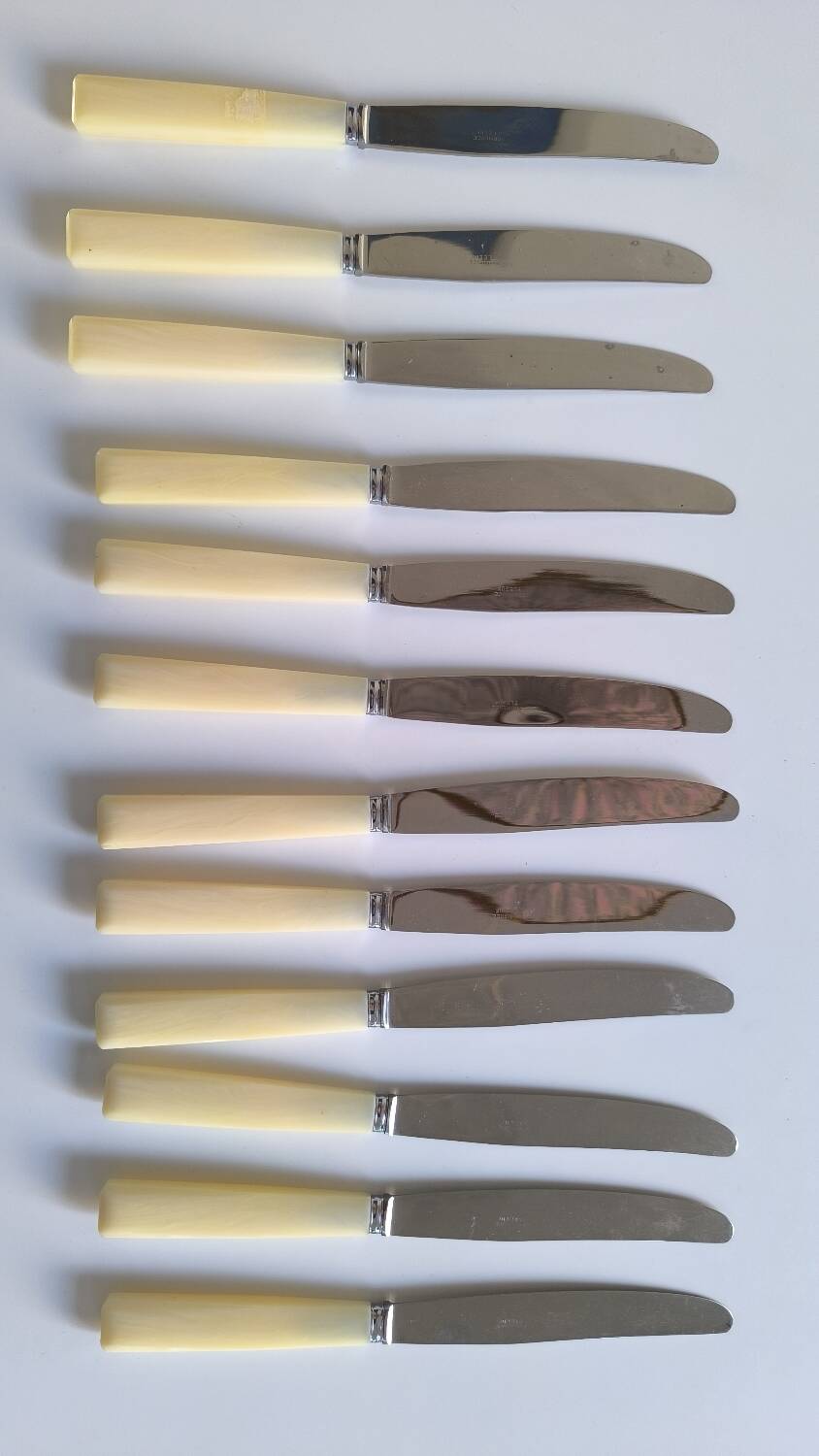 Set of 12 bakelite and stainless steel knives
