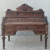 Louis XIII cylinder desk in oak, 19th century
