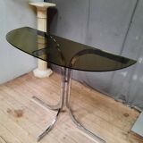 Designer glass and metal console