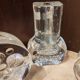 Lot de trois vases soliflores en verre moulé space age Allemagne 1970