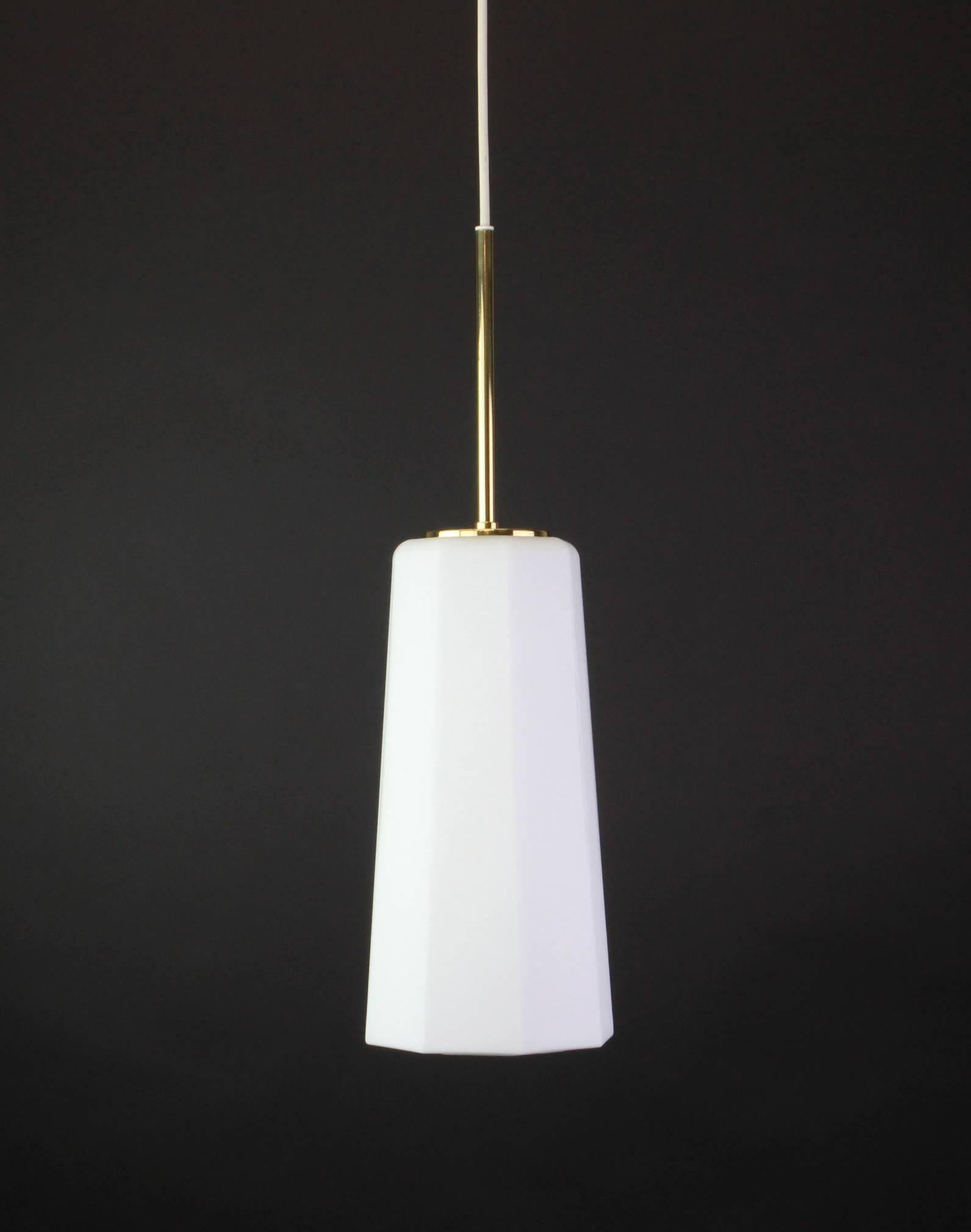 Opaline Glass Pendant by Limburg, Germany, 1970s